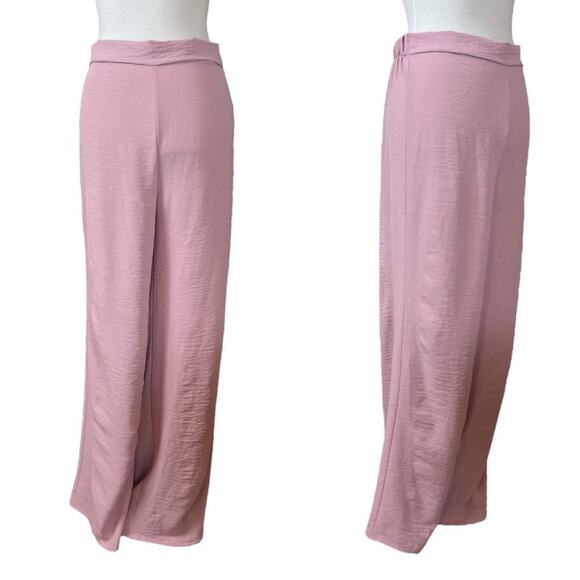 Saints New 2 Piece Set Wide Leg Pant Short Sleeve Top Blush Pink Women’s Size XL - Picture 9 of 15